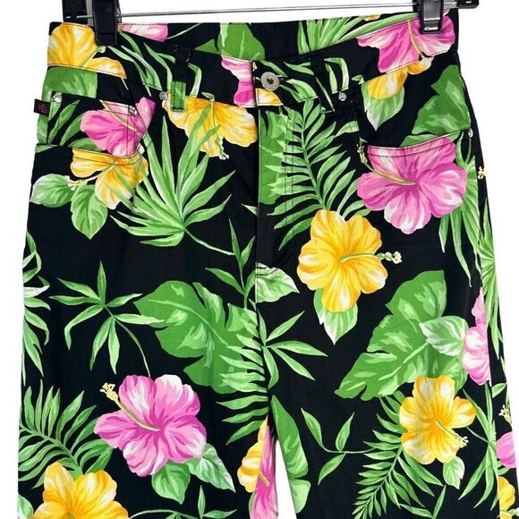 Lauren Ralph Lauren Tropical Floral Hi-Rise Capri Pants Womens 4 Multicolored - Picture 3 of 9